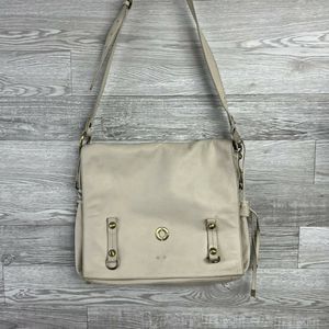 COBO INTERNAZIONALE White Genuine Leather Messenger Shoulder Bag